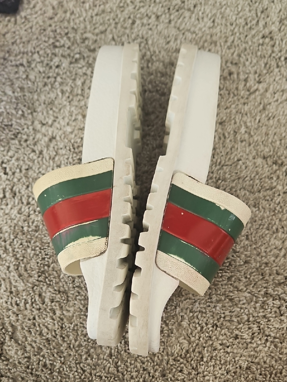 Gucci White Slides Sandals Summer  10 - Picture 3 of 8